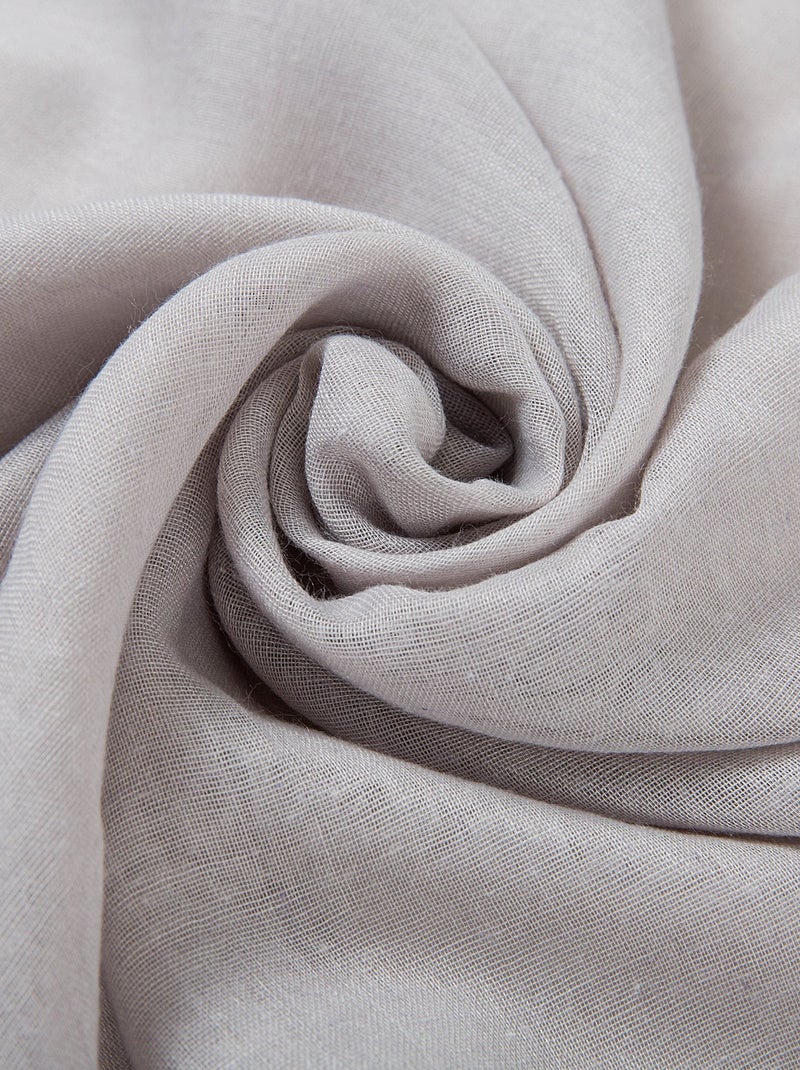Chèche coton gris Elvia Gris - Kiabi