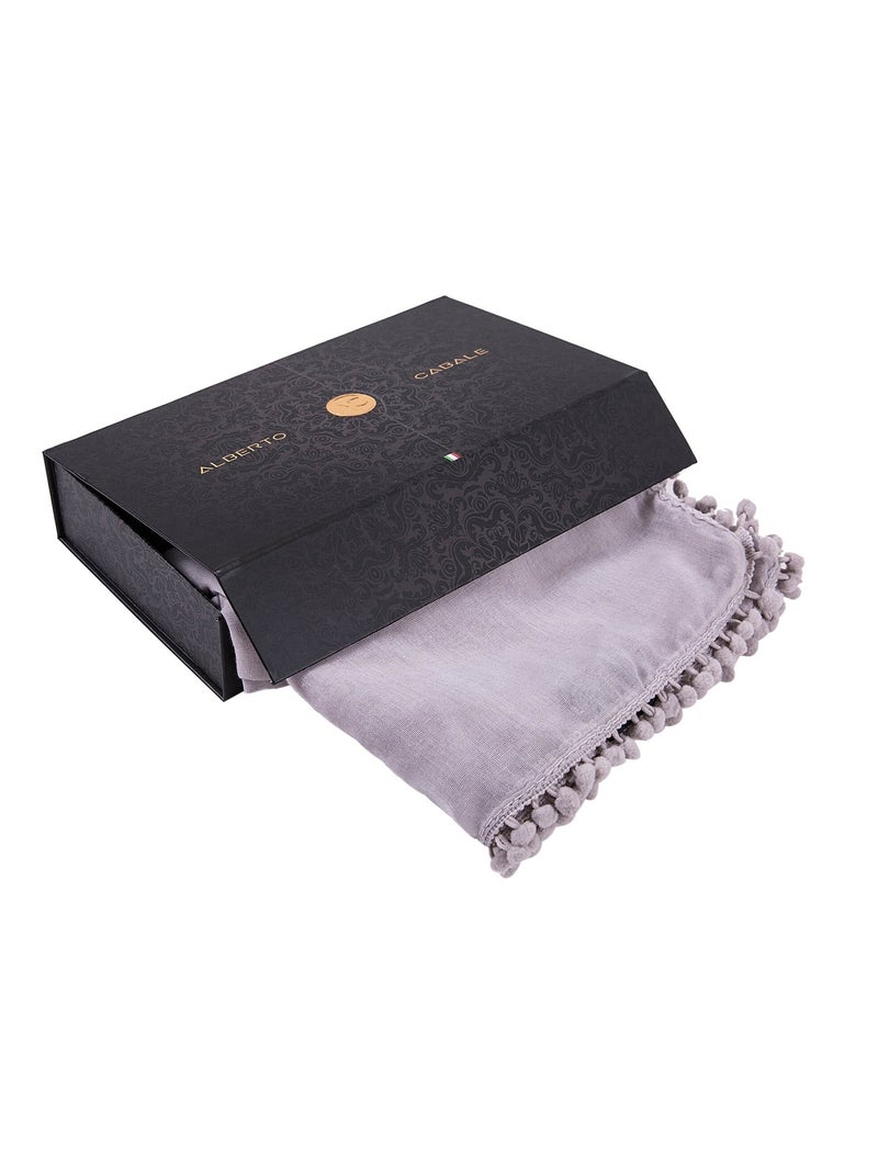 Chèche coton gris Elvia Gris - Kiabi