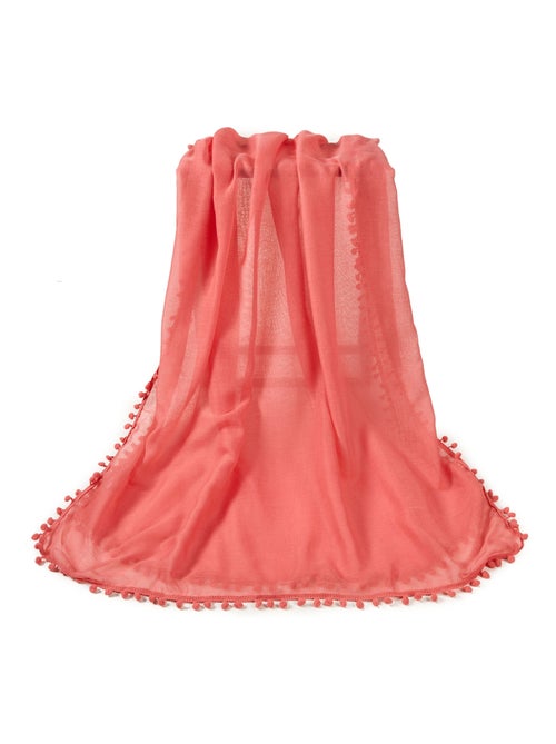 Chèche coton rose clair Elvia - Kiabi