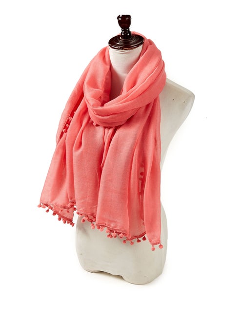 Chèche coton rose clair Elvia - Kiabi