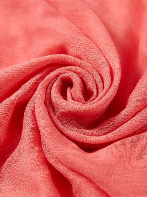Chèche coton rose clair Elvia - Kiabi