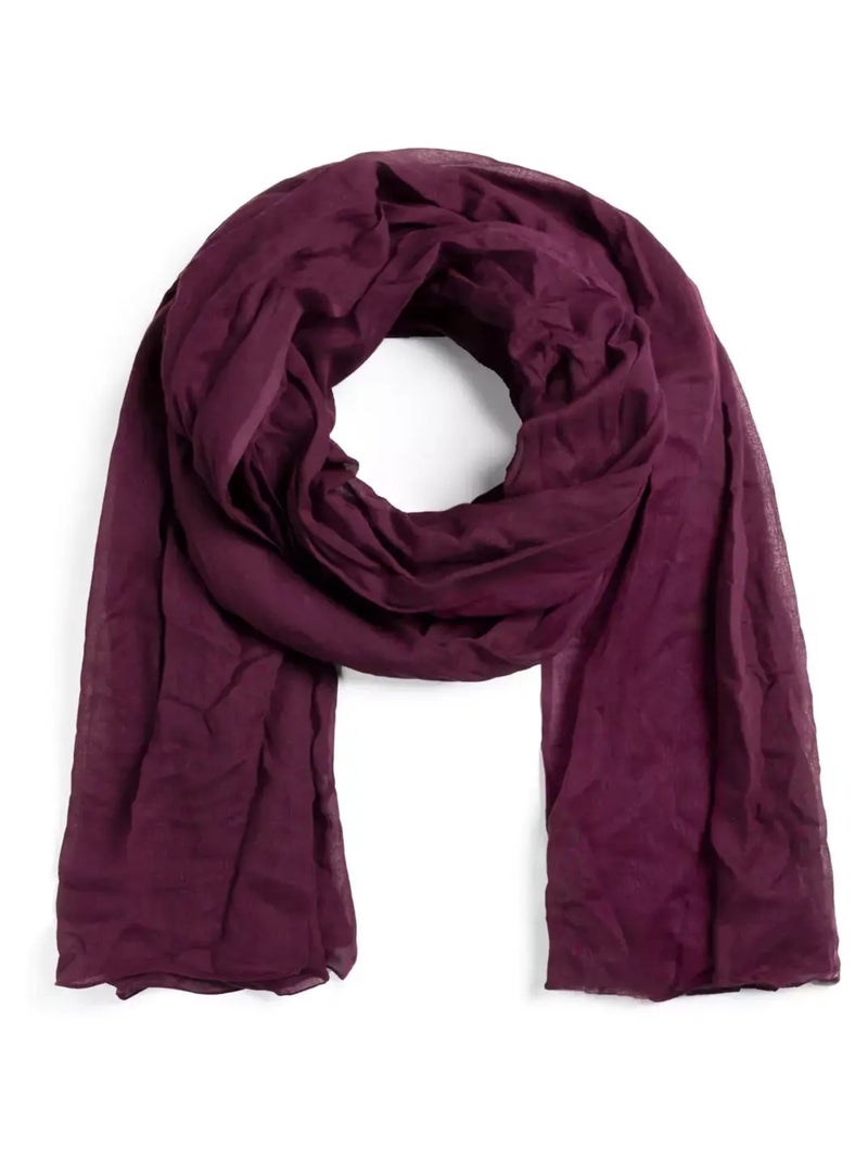 Chèche Coton Touareg - 110 x 300 cm Bordeaux - Kiabi