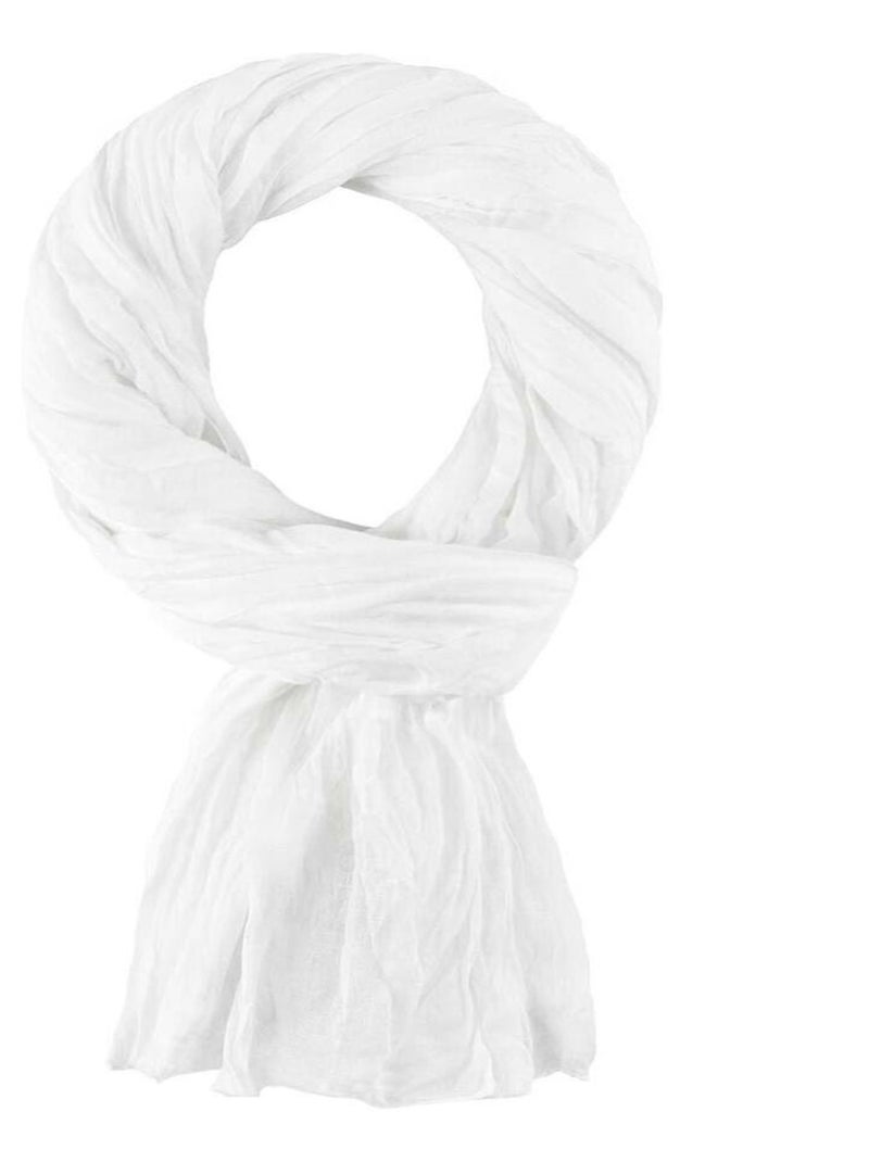 Chèche coton Uni Blanc - Kiabi