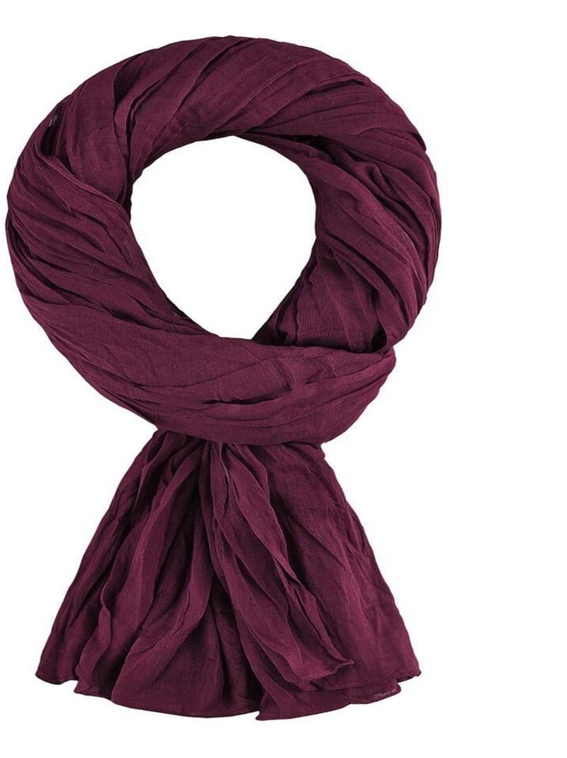 Chèche coton Uni Bordeaux - Kiabi