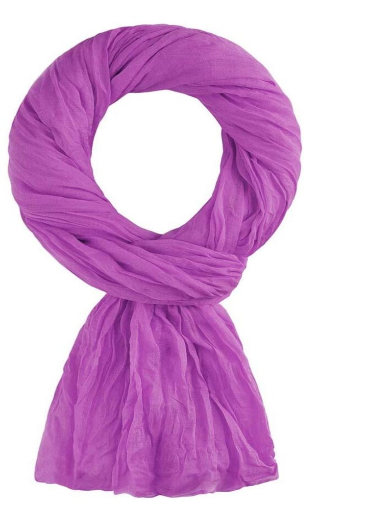 Chèche coton Uni Mauve lilas - Kiabi