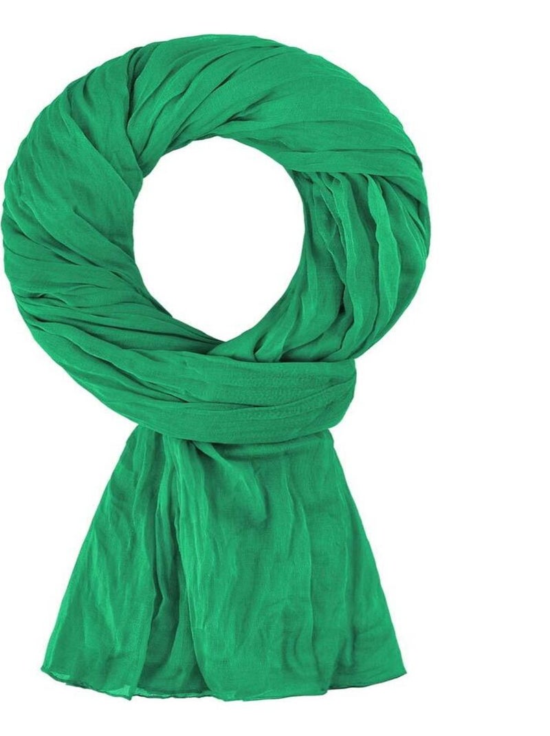 Chèche coton Uni Vert bouteille - Kiabi