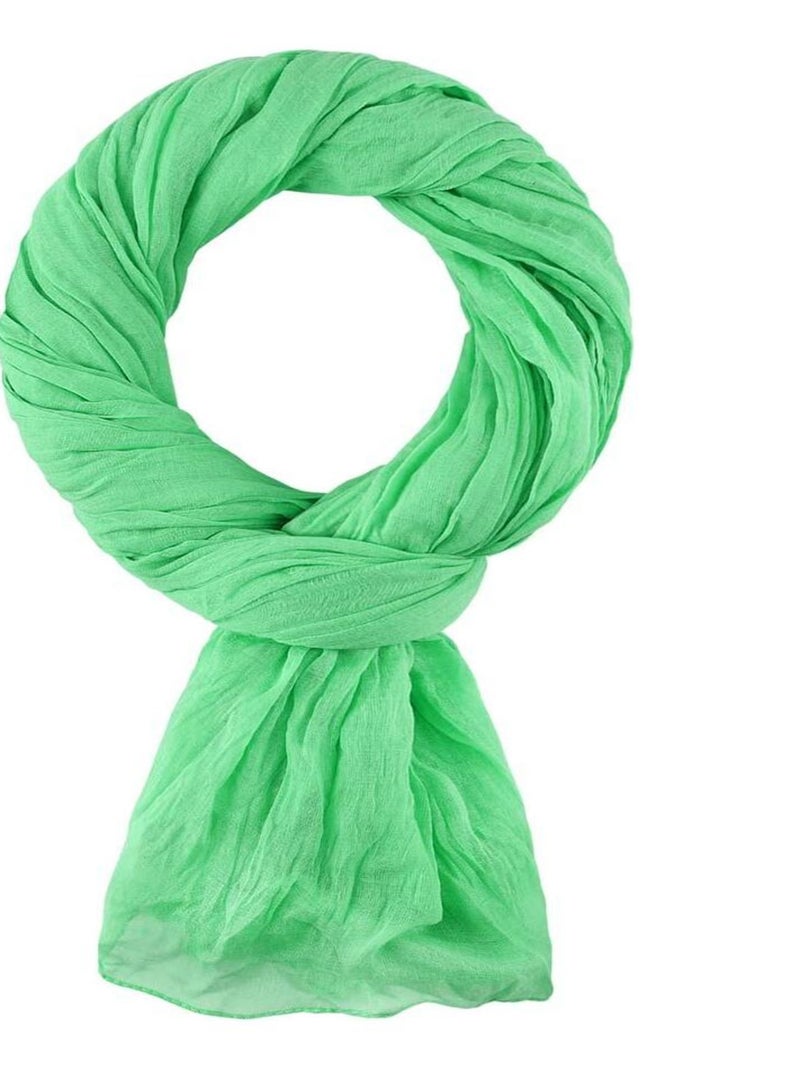 Chèche coton Uni Vert clair - Kiabi