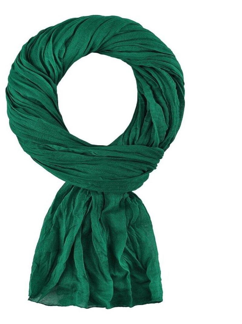 Chèche coton Uni Vert sapin - Kiabi