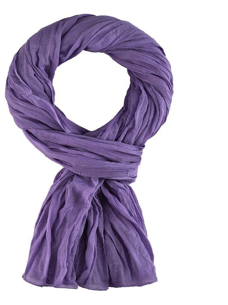 Chèche coton Uni Violet - Kiabi