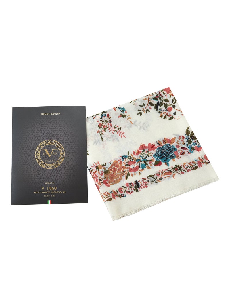 Chèche Flowers Blanc - Kiabi