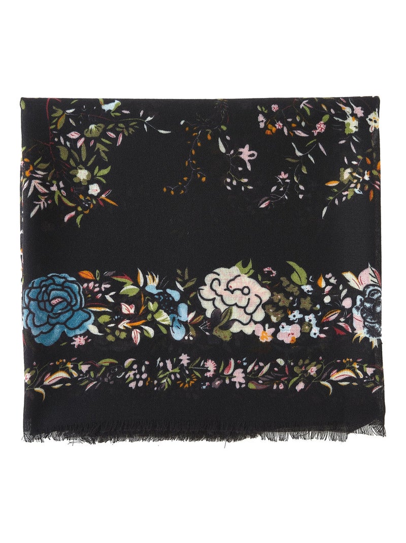 Chèche Flowers Noir - Kiabi