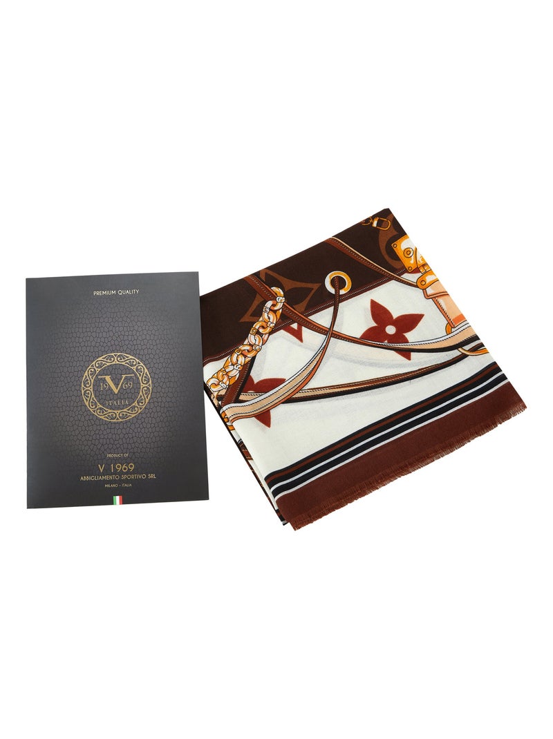 Chèche French Marron chocolat - Kiabi