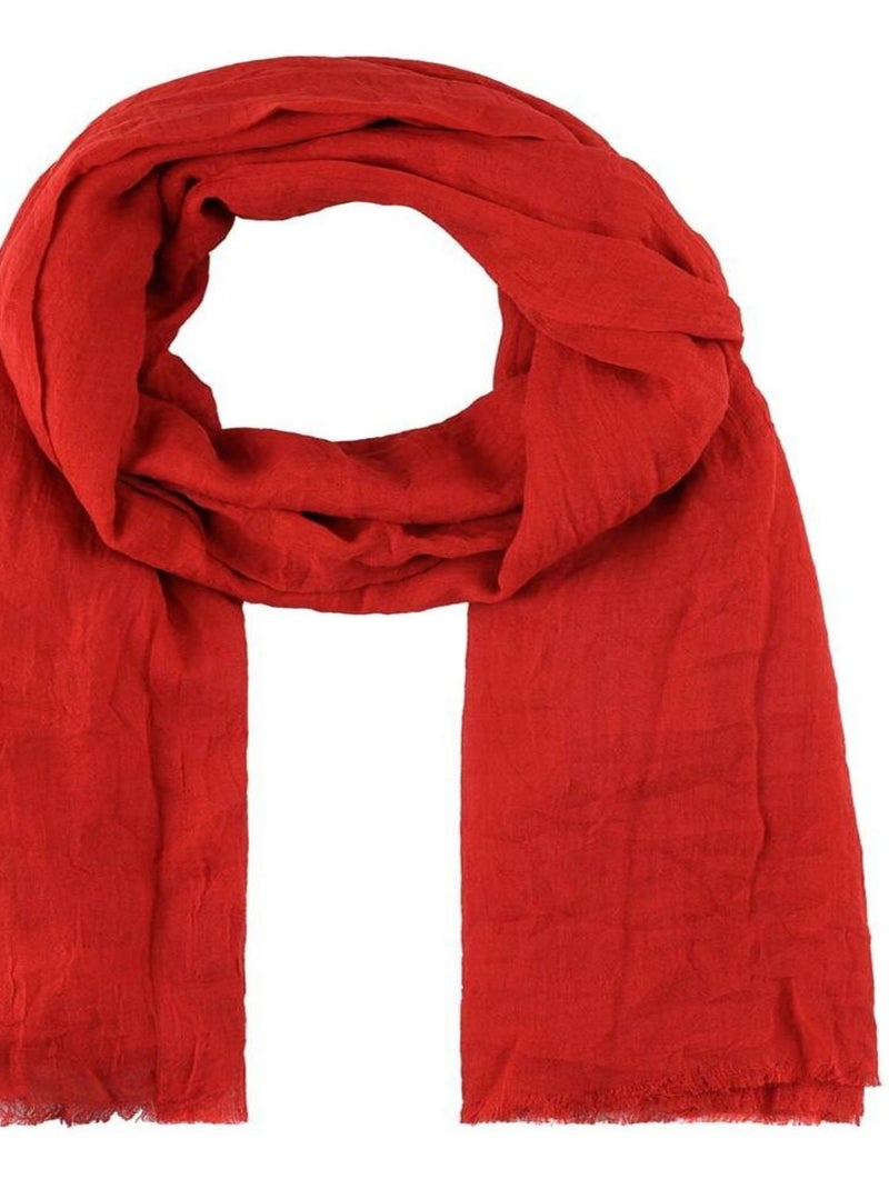 Chèche Froissé Touch Rouge - Kiabi