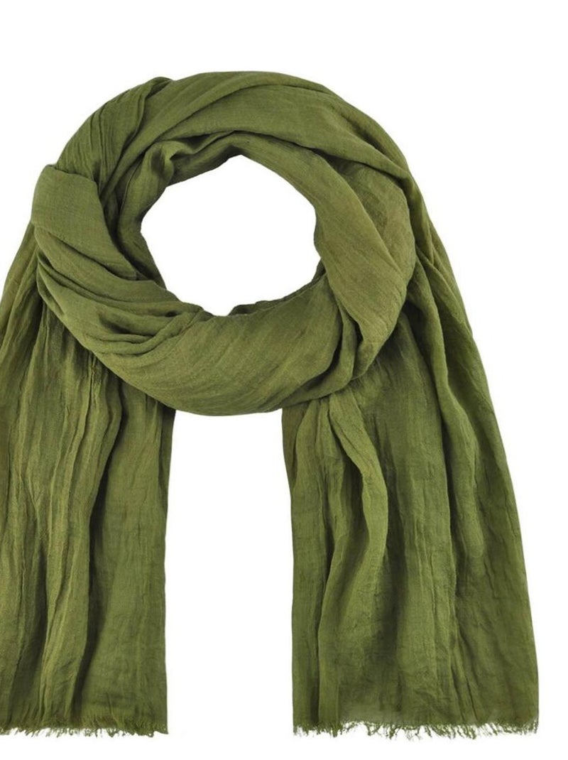 Chèche Froissé Touch Vert kaki - Kiabi