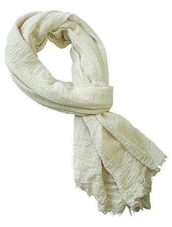 Cheche froissé uni écharpe foulard 160 x 90 cm