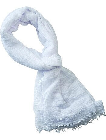Cheche froissé uni écharpe foulard 160 x 90 cm