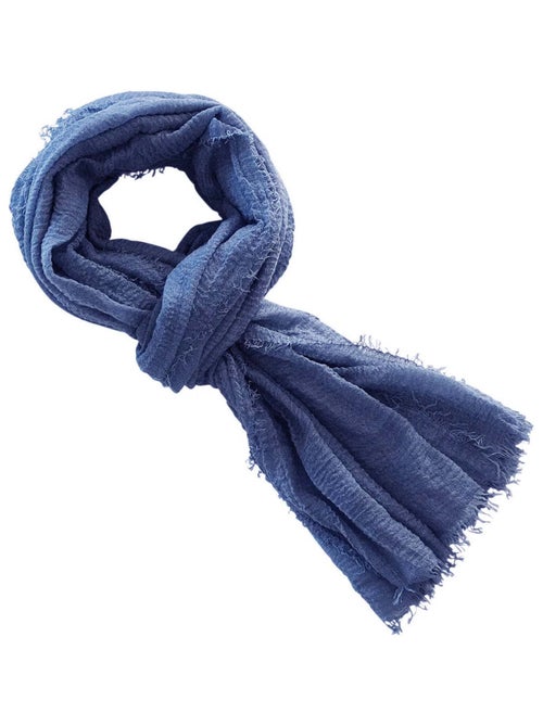 Cheche froissé uni écharpe foulard 160 X 90 cm - Kiabi