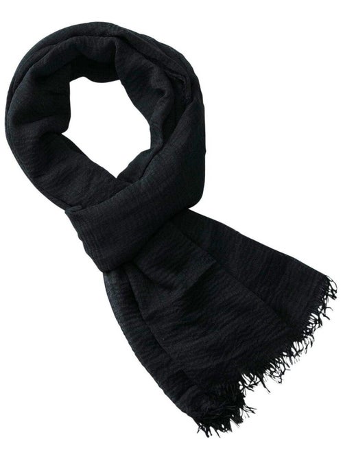 Cheche froissé uni écharpe foulard 160 X 90 cm - Kiabi