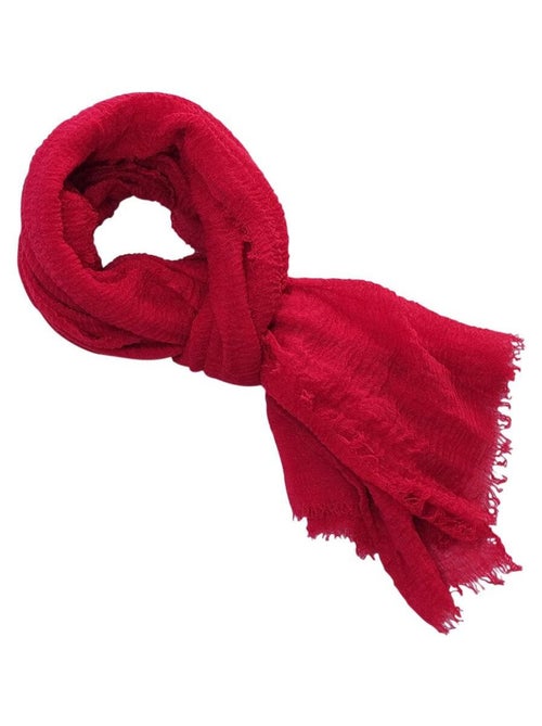 Cheche froissé uni écharpe foulard 160 X 90 cm - Kiabi