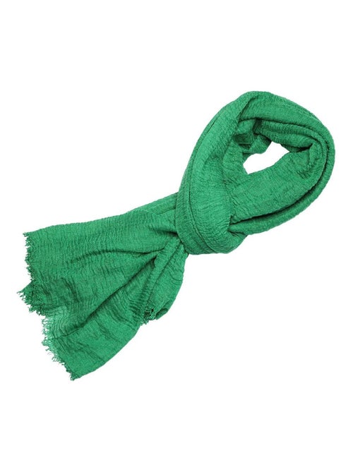 Cheche froissé uni écharpe foulard 160 X 90 cm - Kiabi Cheche froissé uni écharpe foulard 160 X 90 cm - Kiabi