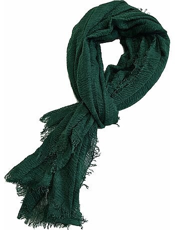 Cheche froissé uni écharpe foulard 160 X 90 cm