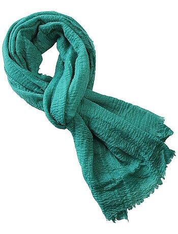 Cheche froissé uni écharpe foulard 180 X 90 cm