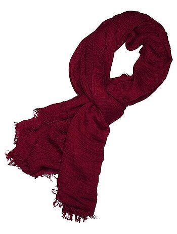 Cheche froissé uni écharpe foulard 180 X 90 cm