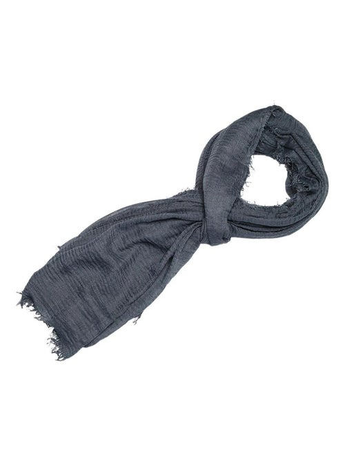Cheche froissé uni écharpe foulard 180 X 90 cm - Kiabi