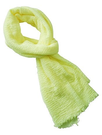 Cheche froissé uni écharpe foulard 180 X 90 cm