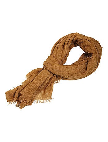 Cheche froissé uni écharpe foulard 180 X 90 cm