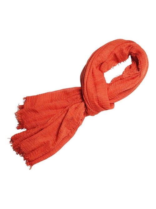Cheche froissé uni écharpe foulard 180 X 90 cm - Kiabi