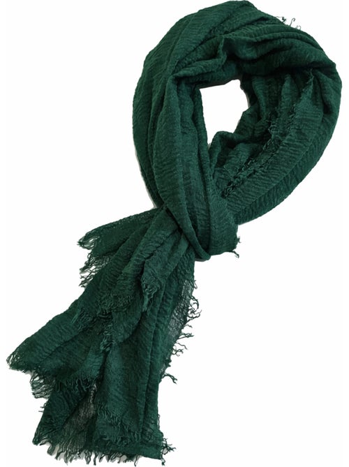 Cheche froissé uni écharpe foulard 180 X 90 cm - Kiabi