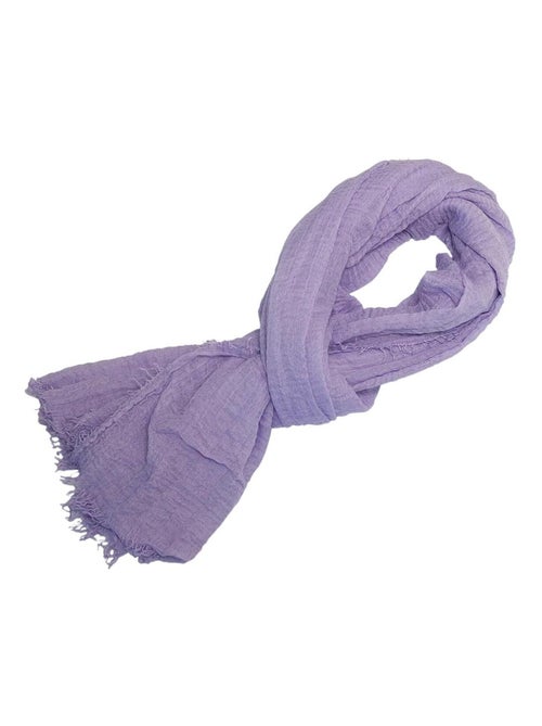 Cheche froissé uni écharpe foulard 180 X 90 cm - Kiabi