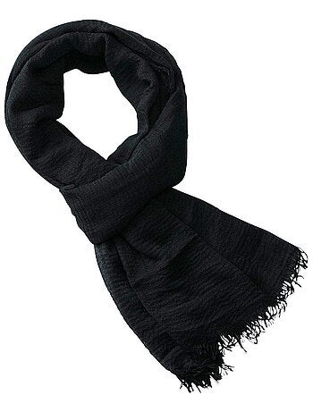 Cheche froissé uni écharpe foulard Homme Femme