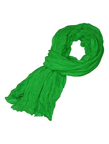 Cheche froissé uni écharpe foulard Homme Femme