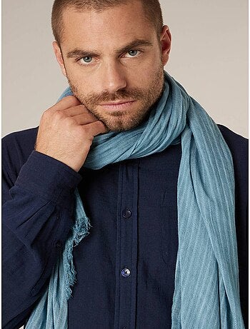 Chèche homme à fines rayures en coton mélangé 'Deeluxe'