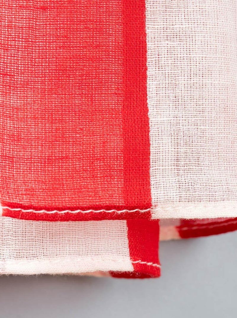 Chèche Marinière Impact Blanc Rouge - Kiabi