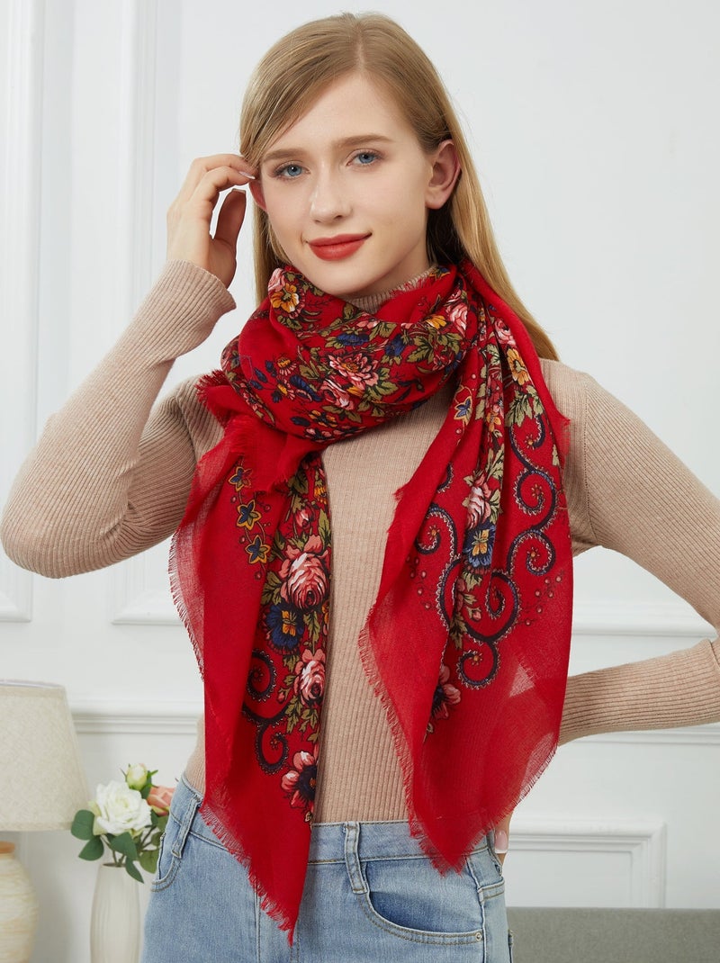 Chèche Nature Rouge - Kiabi