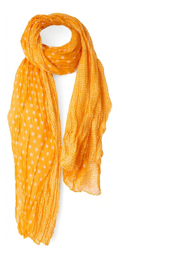 Chèche orange à pois Orange - Kiabi