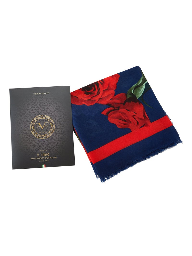 Chèche Roses Bleu - Kiabi