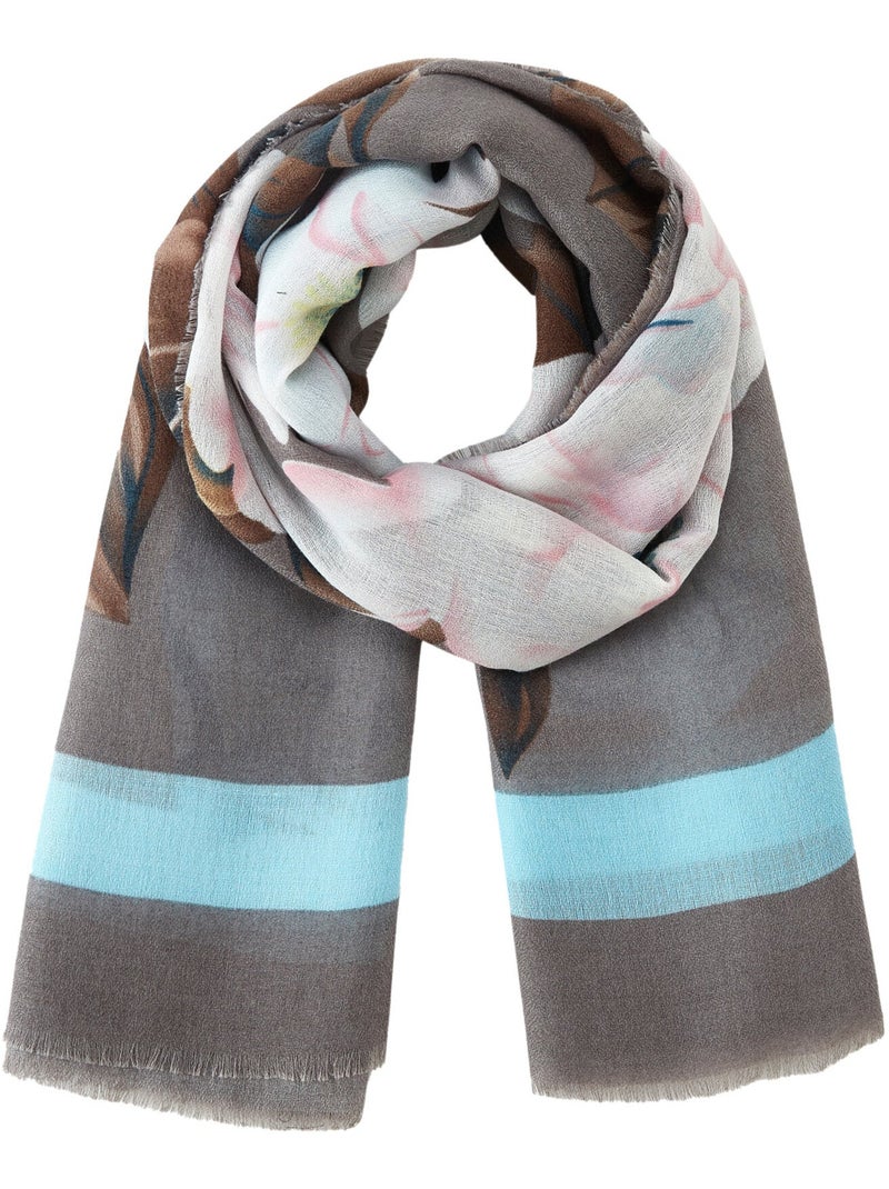 Chèche Roses Gris - Kiabi