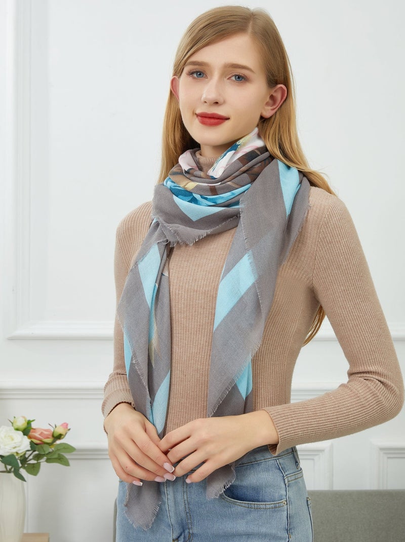 Chèche Roses Gris - Kiabi