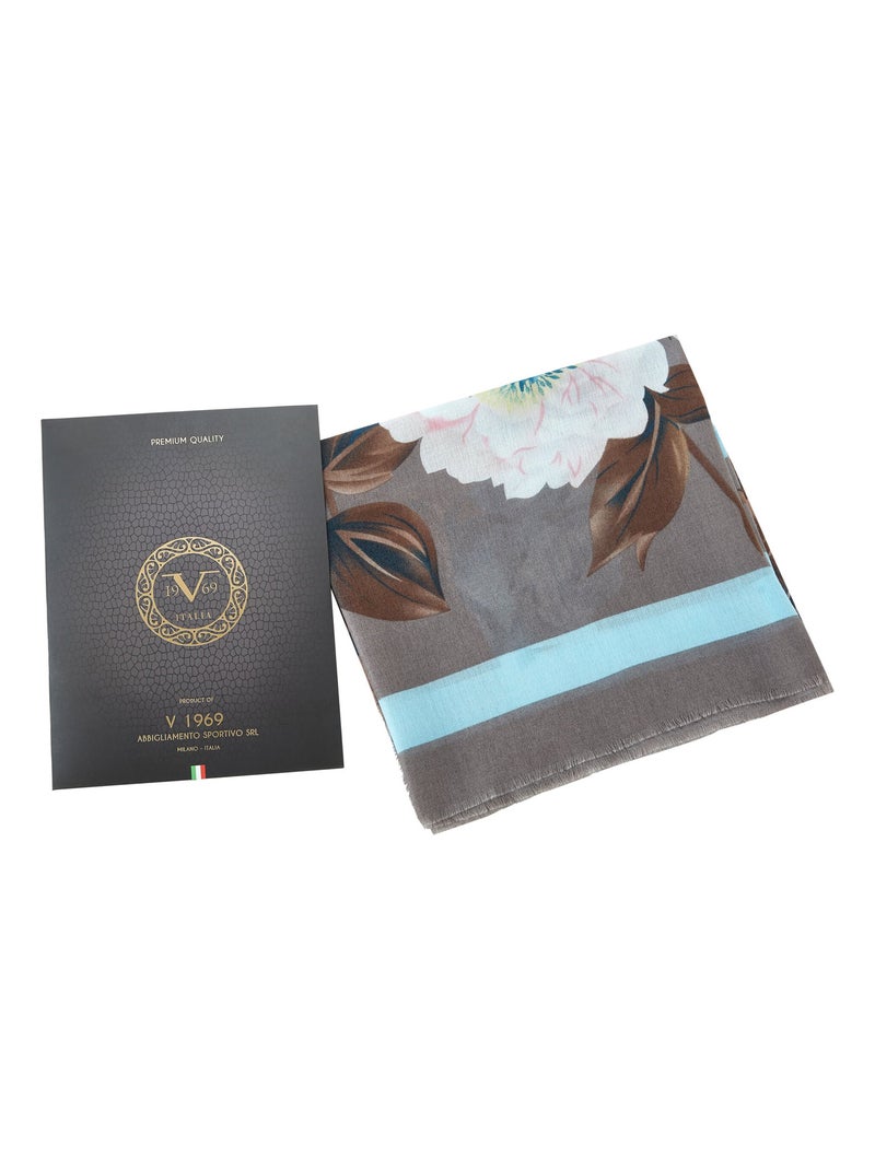 Chèche Roses Gris - Kiabi