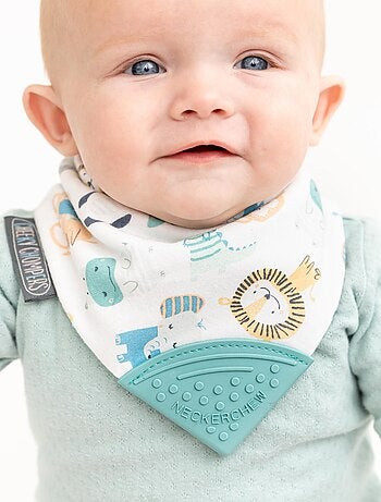 Cheeky Chompers | Bavoir bandana avec embout de dentition STELLA