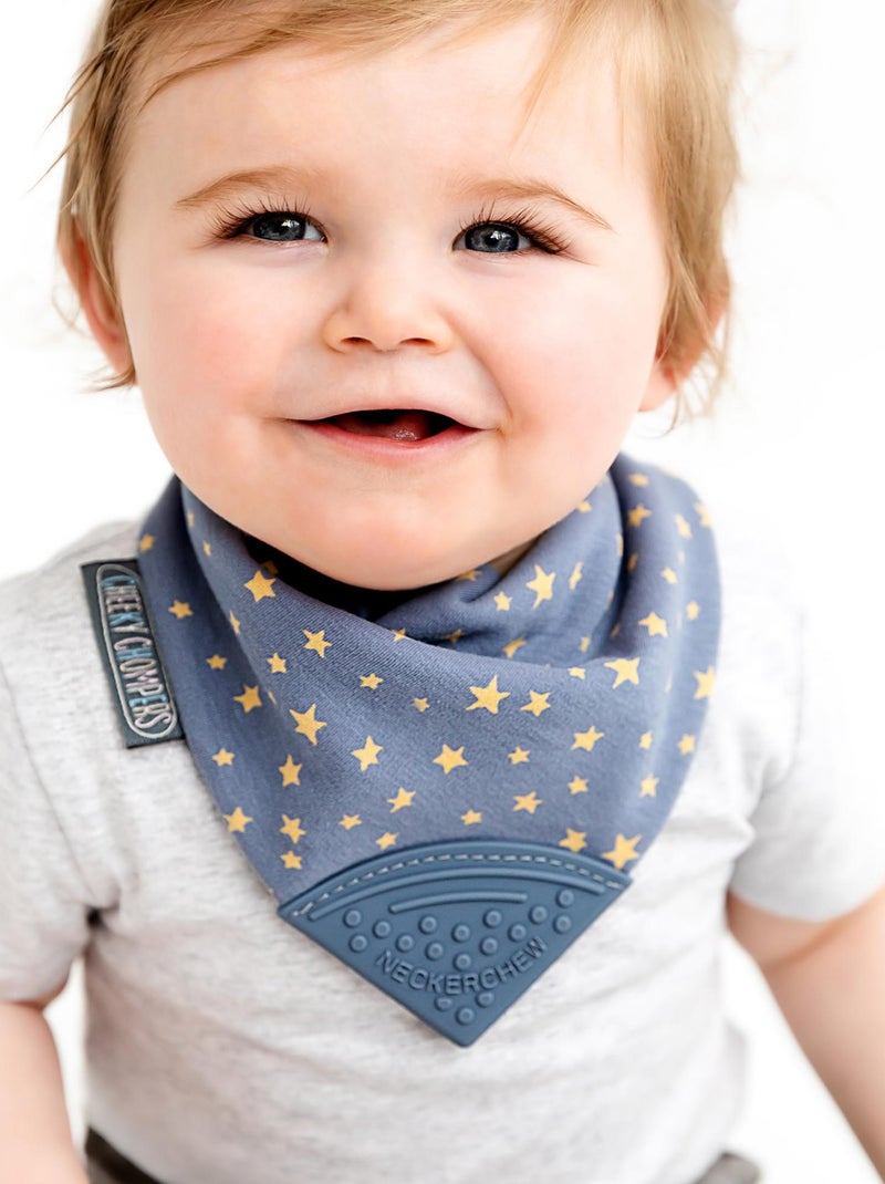 Cheeky Chompers | Bavoir bandana avec embout de dentition STELLA Blanc - Kiabi