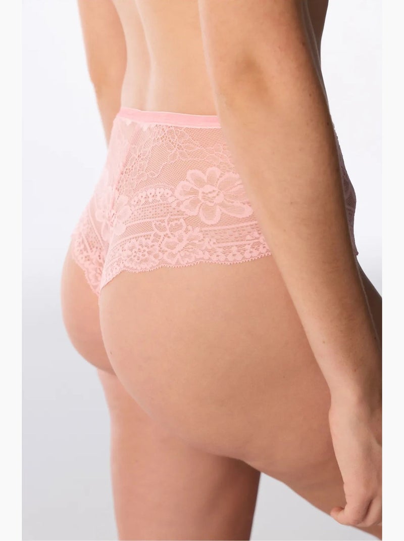 Cheeky hipster en dentelle penti Rose dragée - Kiabi