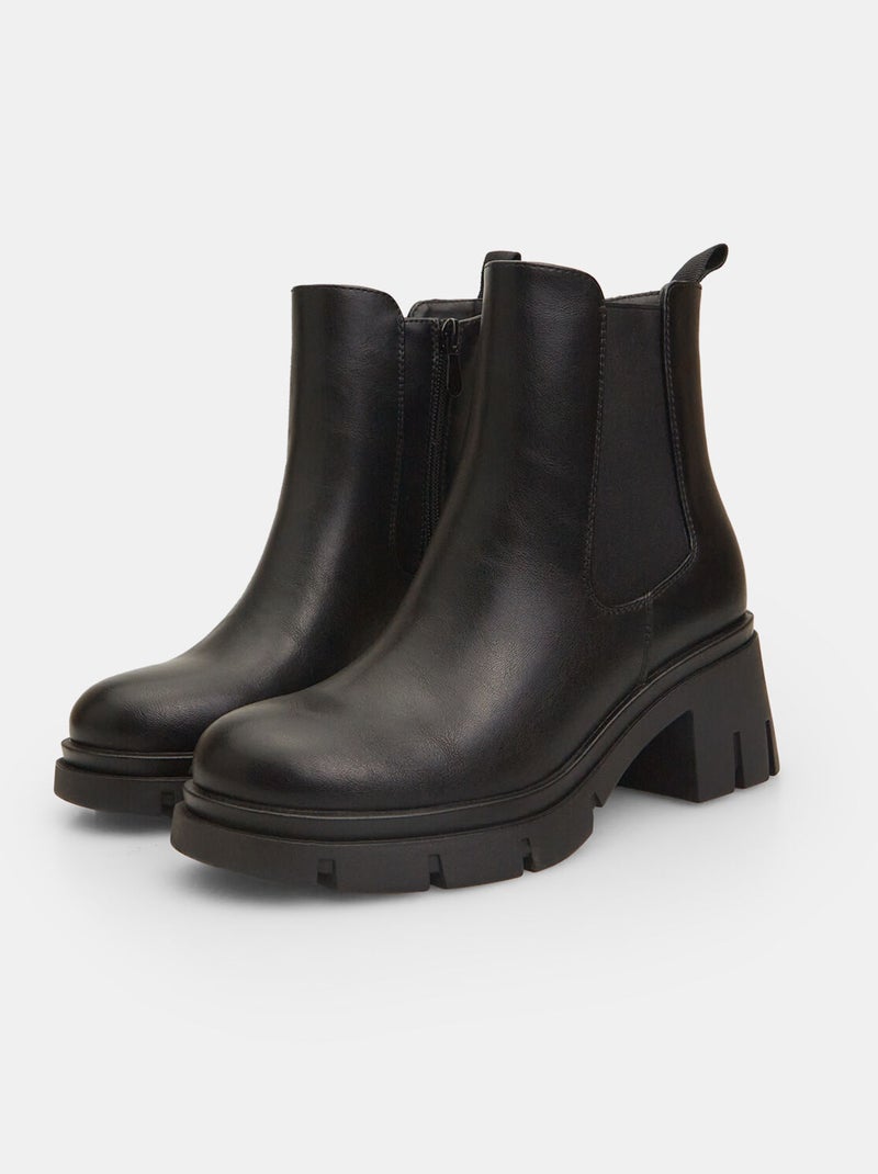 Chelsea boots avec talon midi BATA Noir - Kiabi