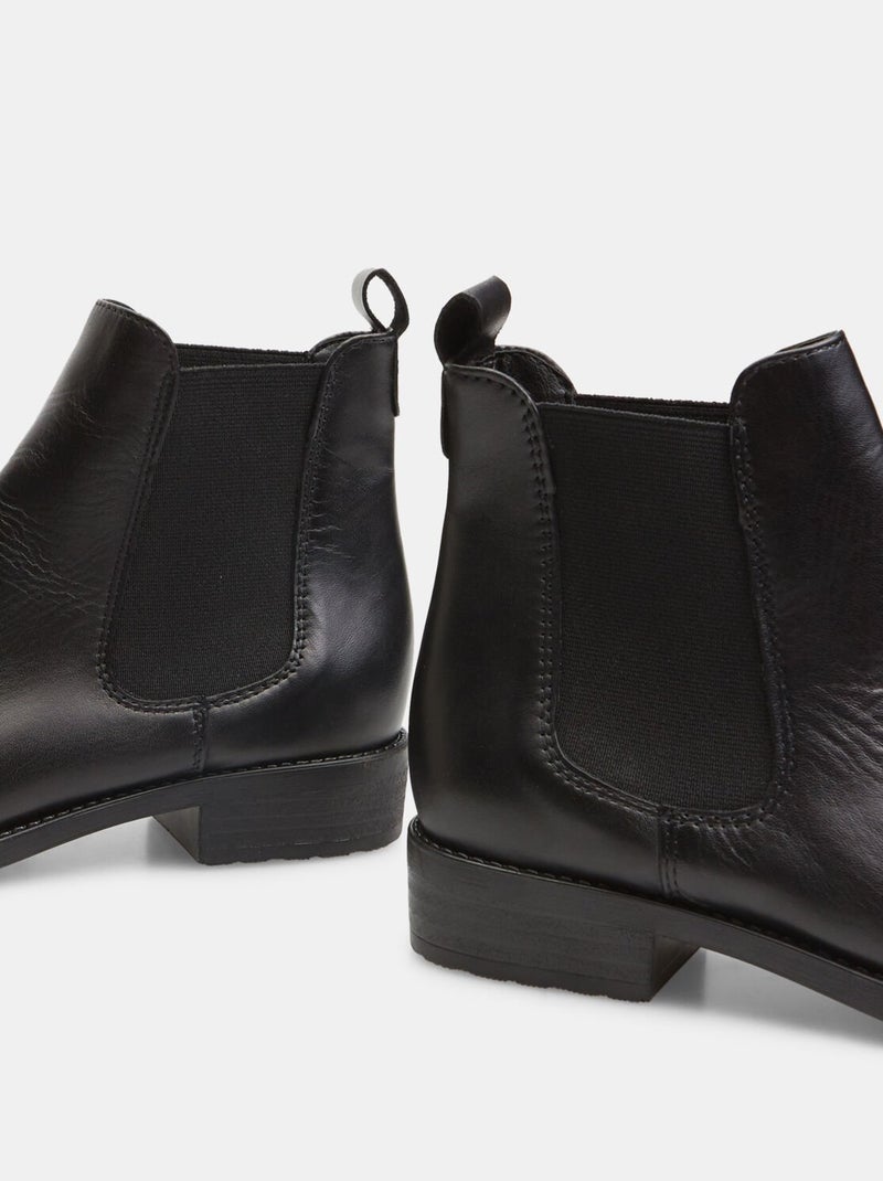 Chelsea boots en cuir BATA Noir - Kiabi