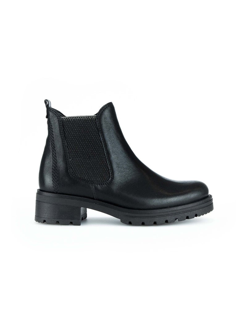 Chelsea Boots  en cuir lisse Gabor Noir Noir - Kiabi