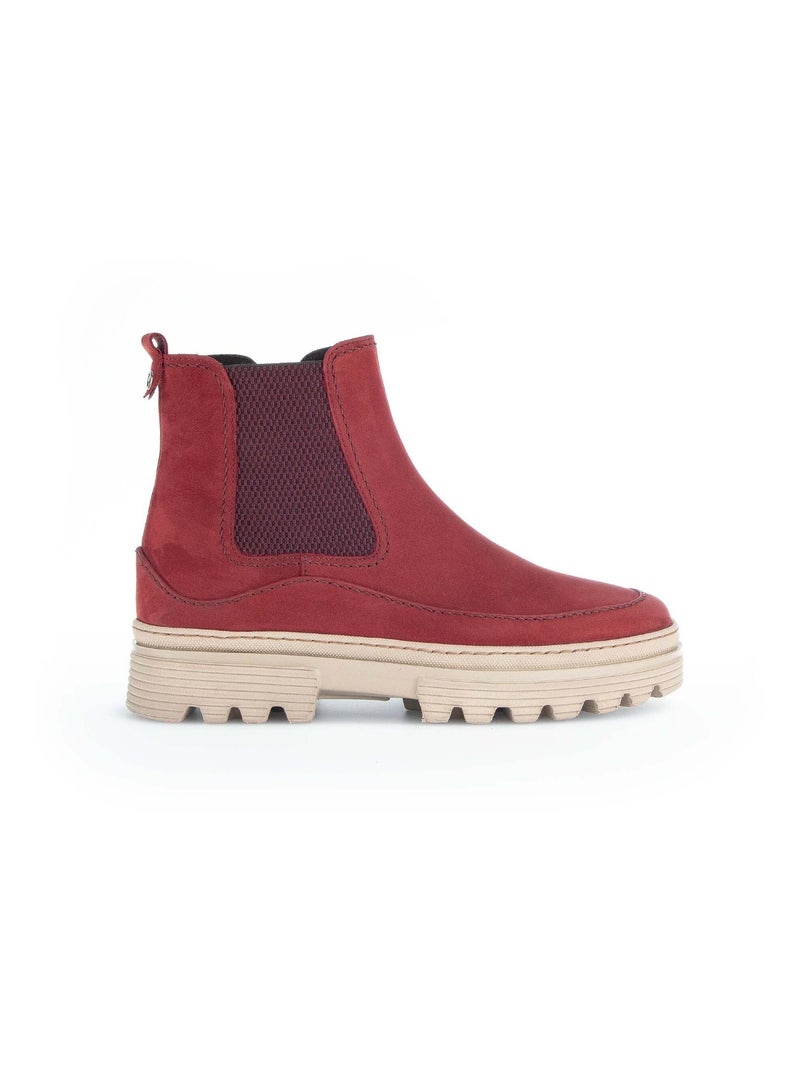 Chelsea Boots  en suède Gabor Rouge - Kiabi